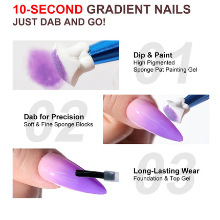 LIMEGIRL 9 Color Gradient Painting Gel Nail Art Gradient Color DIY Design Gel Quick Flower Paint Engraving Gel Nail Polish