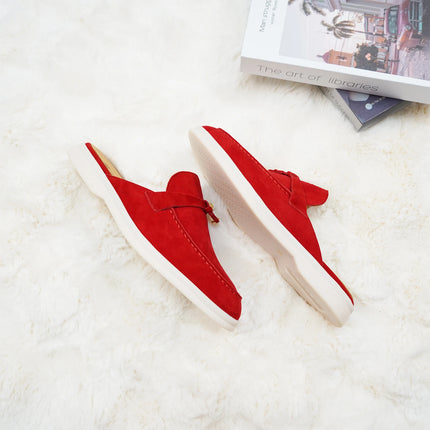 2024New women's anti slip casual loafers, fashionable cashmere flat shoes, spring and autumn men's sports driving casual shoes