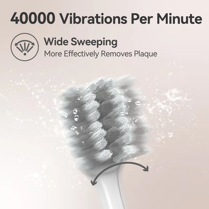 Seago Electric Toothbrush with 8 Replaceable Toothbrush Heads and Toothbrush Holder Pressure Sensor 5 Modes Smart Timer SG-2782