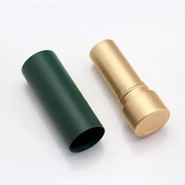 10-50pcs 12.1mm Matte Green/Black Lipstick Tube Empty Round Lipsticks Shell Aluminum Empty Lip Balm Tubes DIY  Makeup Tools