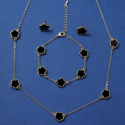 Korea New Hot Sale Peach Heart Pendant Earrings Necklace Rings Light Luxury Design Three-Piece Sets Trend Party Jewelry Gift Sets