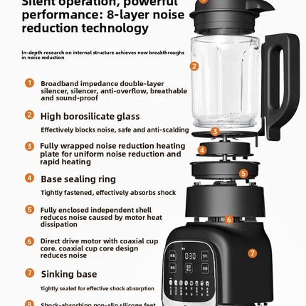 Home-use blender, filter-free soy milk maker, quiet new fully automatic food processor and baby food maker