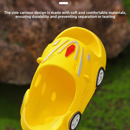 Kids Luminous Slippers Summer Indoor Cartoon Car Girls Shoes Soft Anti-slip Boy Beach Shoes Fashion Outdoor Children LED Slipper