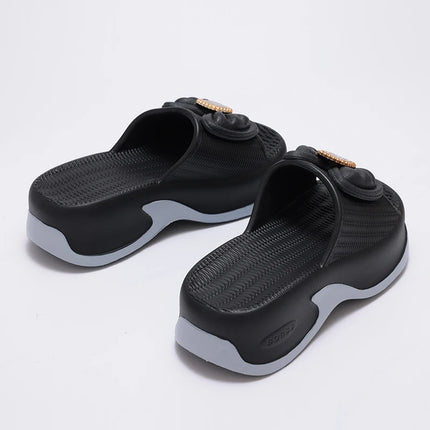 Eyriphy Size: 35-36 to 39-40 Women's Slippers Women High Heels Summer New Fashion Thick-soled Slippers Soft High-value Versatile