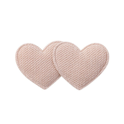 2PCS/Set Cute Heart Shaped Hair Clips for Baby Girl Candy Color Fabric Hairpin Princess Barrettes Kids Hair Accessories Headwear