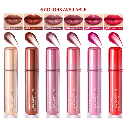 Lakerain Juicy Glow Tint Long-Lasting Mirror Shine Smooth Radiant Lip Tint Deep Moisturizing  Brightening Juicy Glow Lipstick