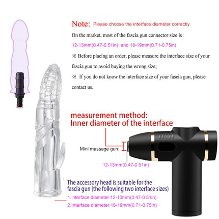 Massage Gun Heads Accessories Vibration Dildo Penis Sex Adult Toys Silicone VIBRAT Head for Fascia Gun Percussion Vibrators