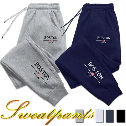 2026 Spring Summer Fashion Print Men's Sweatpants Versatile Soft Sports Casual Trousers Drawstring Hot Sales Jogging