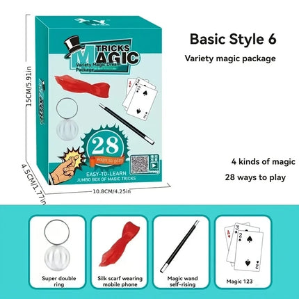 All-in-One Magic Kit | 100+ Magic Tricks with Hat, Cape, Rabbit & Props | Video Tutorials Included | Kids & Adults Party Favors,