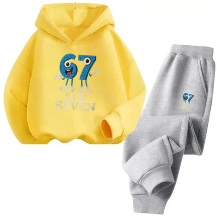 4-13Y 67 Trendy Kids Set Cartoon Mouse Design Cotton Blend Outfit Daily Playwear Discount Children's Fashion Trend Set