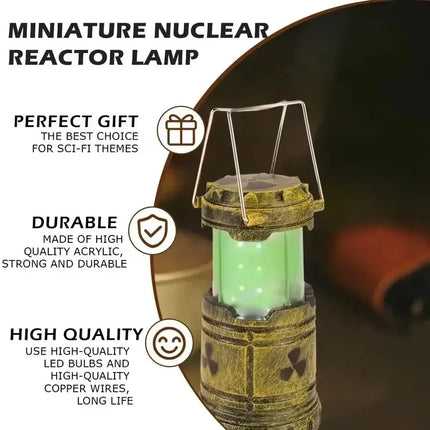 Mini Simulated Nuclear Reactor Lantern Handheld Camping Light Glow in Dark Night Lamp No Battery Needed Science Home Decor Gift