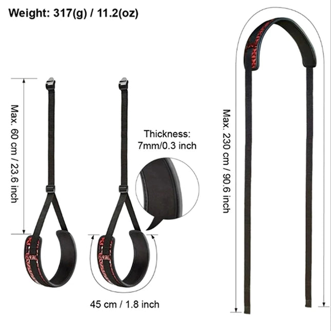New Couples Intimate Tools Incorporate Self-Bandage Belt Configurations With Sex Swing Bondage and Leg Spreader Rope Systems