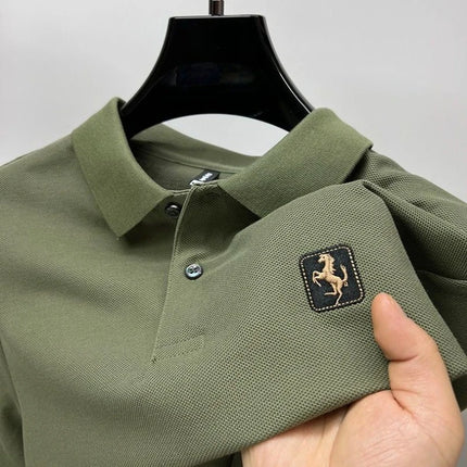Pure Cotton Plus Size Men Polo Shirts Short Sleeve Embroidered Turn-down Collar T-shirts Men's Summer Casual Tees