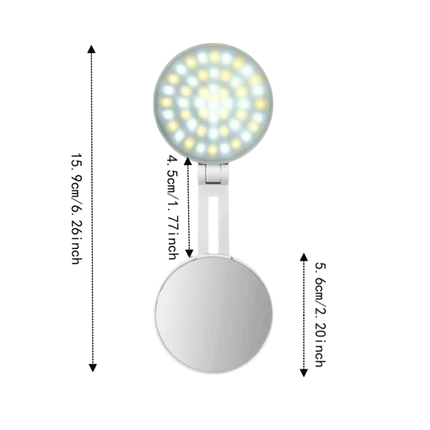 3000-6500K Portable Mini Fill Light Three-color/RGB LED 360° Adjustable Angle Mini LED Video Lamp Magnetic Attraction
