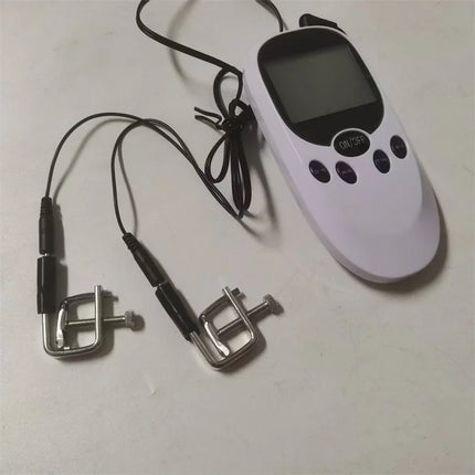 Metal Nipples Clips Labium Clamps Clitoris Stimulation Electric Shock Breast Sucker Sex Toys for Women Men Couples Flirting Game