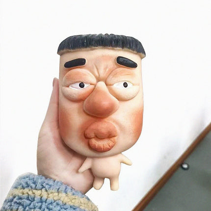 Funny Pimple Popper Squishy Toy Fast Rebound Squeeze Face Model Stress Relief Fidget Toys for Adults & Kids Funny Gag Prank Gift