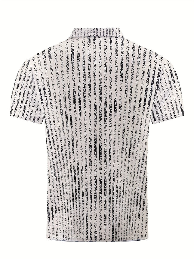2026 European and American Men's Daily Casual Sports Short Sleeved Polo Shirt Collar Casual Short Sleeved T-shirt