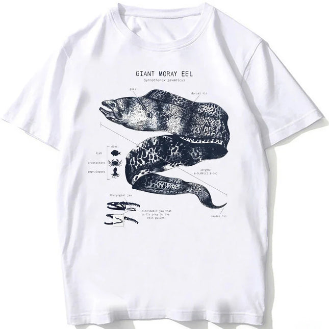 Whale Shark Anatomy Biology T-shirt Unisex Women Hip Hop Casual T Shirts Women Beach Diving White Tshirt Vintage women Tees