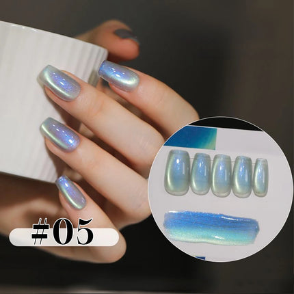1-6PCS Popular Winter Internet Celebrity Hot-selling Northern Lights Cat Eye Magnet Gel Nail Polish Nail Art Nail Supplies