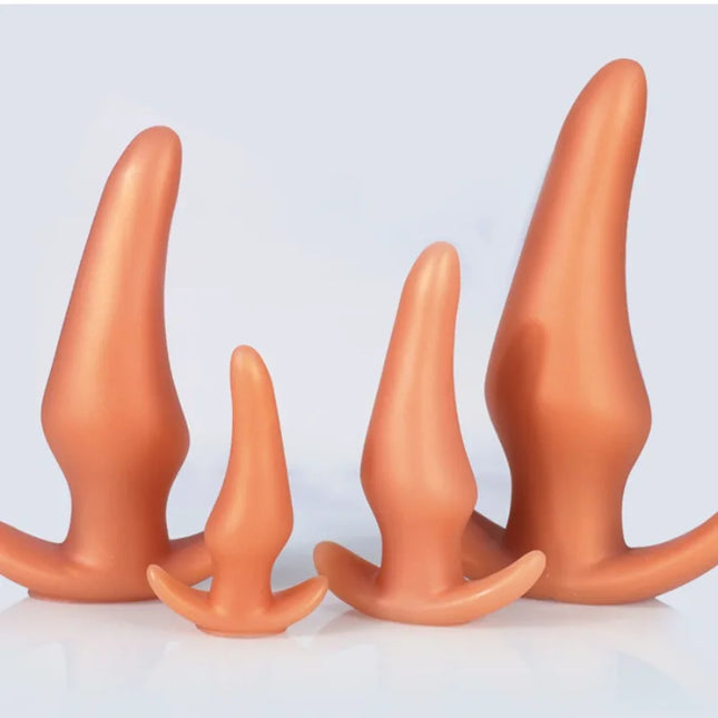 Wearable Anti-Drop Soft Anal Plugs Prostate Massage Liquid Silicone Huge Butt Plug Anal Training Comfortable to Wear Butt Plug