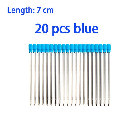 Compatible Ballpoint Pen Refills, Crystal Pen Refills 1.0mm Medium Point Black & Blue, Medium Point Metal Refill