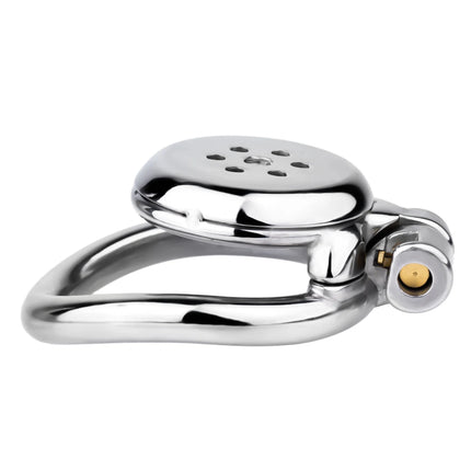 FRRK 268 Flat Button Sissies Male Chastity Cage, 240 Steel Urethral Inverted Chastity Belt, Slave Man Sex Toy Anti-Cheating