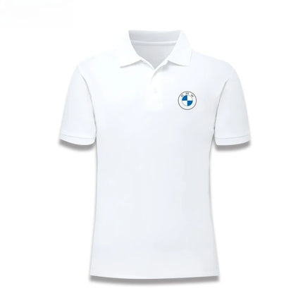 BMW 2025 Summer Men's and Women POLO Shirts Car Club Motorcycle Car Fans Lapel Work Short Sleeve Racing Off-Road Riding T-Shirt