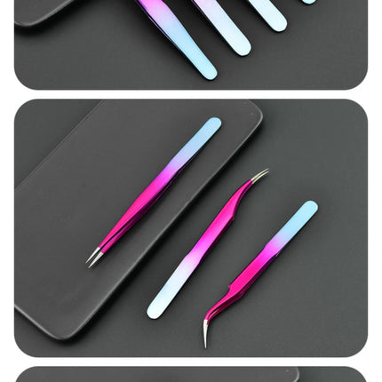 New 1Pc Eyelash Tweezers Anti-static Non-magnetic Professional Pincet 3D Eyelash Extension Tweezer 100% Closure Makeup Tool