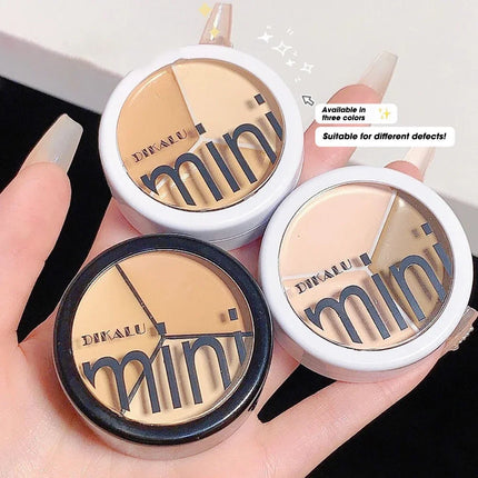 3 Colors Concealer Cream Full Coverage Acne Spot Dark Circles Contour Concealer Palette with Brush Moisturizing Cosmetics Makeup