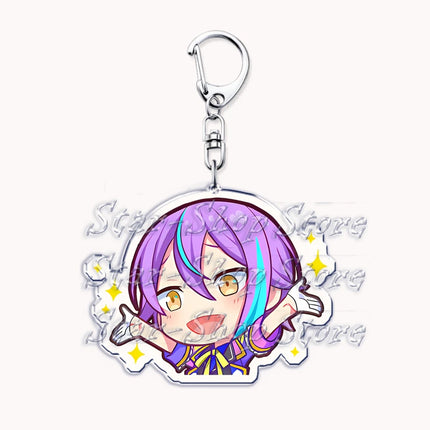 VIRTUAL SINGER Wonderlands Showtime Keychains Keyrings for Accessories Touya Emu Rui Akito Tsukasa Key Chain Jewelry Fans Gifts