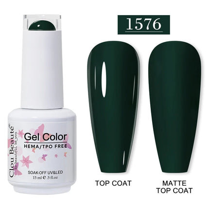 Clou Beaute 15ml HEMA TPO FREE Gel Nail Polish Vernis Semi Permanent UV Nail Art Varnish Lakiery Hybrydowe Manicure Gel Polish