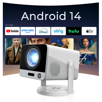 HP Projecto Allwinner H726 1080P FHD Android 14 Dual Wifi6 BT5.4 1920*1080P Home Cinema Beamer Outdoor Portable Projetor MC425