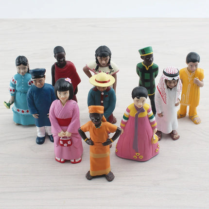 Realistic Pretend Professional Career Figures - Plastic Models of People from around the World Educational Toy Gift for Children