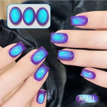 1/2PCS blueberry cat Eye gel nail polish, UV LED curing, long-acting fast drying nail art gel