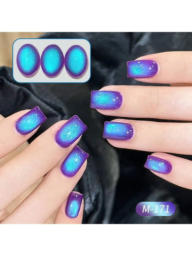 1/2PCS blueberry cat Eye gel nail polish, UV LED curing, long-acting fast drying nail art gel