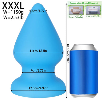Small Fisting Butt Plug Training Dilator XXXL Huge Anal Plug Super Soft Anal Toys Suction Cup Big sex toy for men Women Buttplug