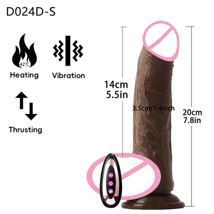 7/8 inch Realistic Dildo Telescopic Vibrator with Female Stimulator Big Penis Anal Plug Adult Man Real Penis Sex Toys for Women