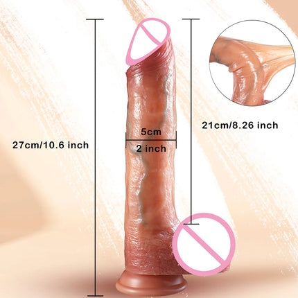 Realistic Dildos for Women Skin Sliding Foreskin Testicles Dildo Anal Vaginal Stimulation Strap on Big Penis Sex Toys for Woman