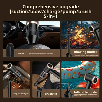 Mini Vehicle Vacuum Cleaner Handheld Car Vacuum Cleaner Rechargeable Multifunctional Wireless Dust Catcher LowNoise Dust Remover