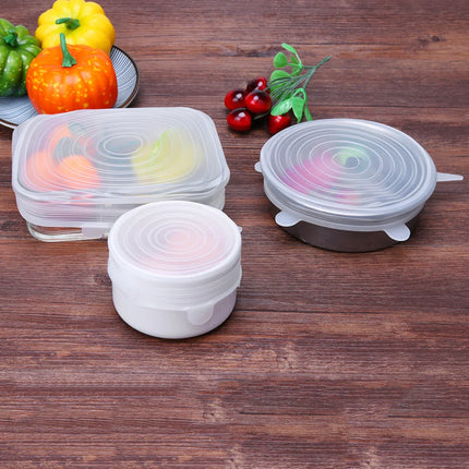 Silicone Stretch Lid Flexible Round Silicone Bowl Cover Durable Food Storage Covers Food Wrap Bowl Pot Lid for Kitchen Cookware
