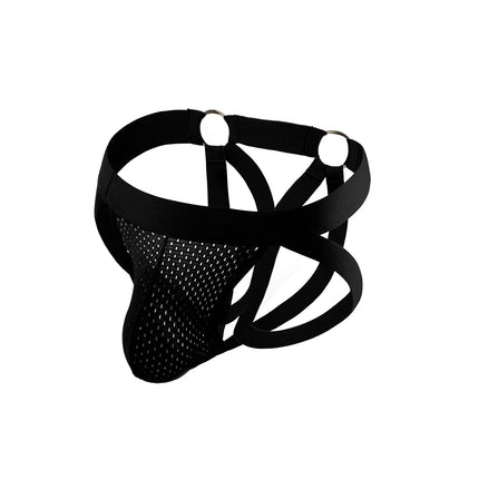 Sexy Underwear Men Thong Jockstrap G String Mesh Penis Pouch Bondage Lingerie Erotic Harness Underpants T-back