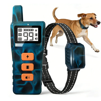 1000M Dog Training Collar ,Universal Dog Bark Collar,Waterproof Rechargeable ,Dog Shock Collar with Remote and Auto Modes Collar