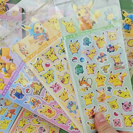 20pcs Anime Pokemen Pikachu Stickers Stationary Aesthetic Diary Decoration Art Supplies Decals Scrapbooking Sticker Toys Gifts