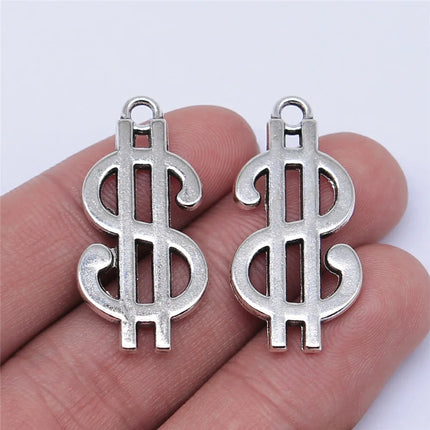 20pcs Moneybag Charms Money Us Dollars Pendants Jewelry Making Lucky Money Charms For Bracelet Making Antique Silver Color