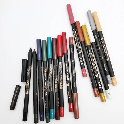 Matte Blue Eyeliner Pencil Waterproof Lasting Colourful Pigment Black White Yellow Eye Liner Pen Not Bloom Eyes Makeup Cosmetics