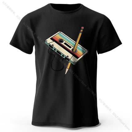 Men's Summer Essential 100% Cotton Printed T-Shirt, Soft & Breathable Round Neck Short Sleeve Tee, Unisex Casual Wear