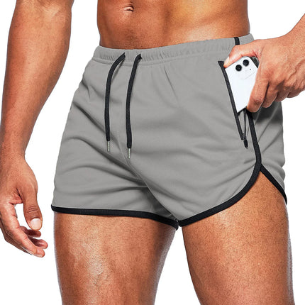 Men's new beach shorts running shorts 3-inch quick drying fitness running fashionable fitness shorts