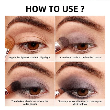 Naked 2 Basics Matte Neutral Eyeshadow Palette and Mirror Shadow Six Colors Contouring Neutral Eyeshadows Long-Lasting  Makeup