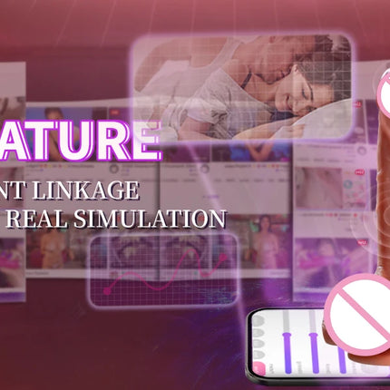Realistic Dildo Vibrator for 18+ Women Suction Cup 9 Vibrations 3 Thrusting Swing Heating Modes APP Remote Control Adult Sex Toy