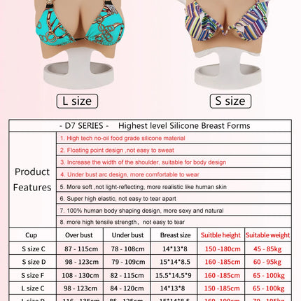 Dokier K Cup Fake Boobs Realistic Silicone Breast Forms For Crossdressing Drag Queen Shemale Crossdresser Transgender Big Boobs